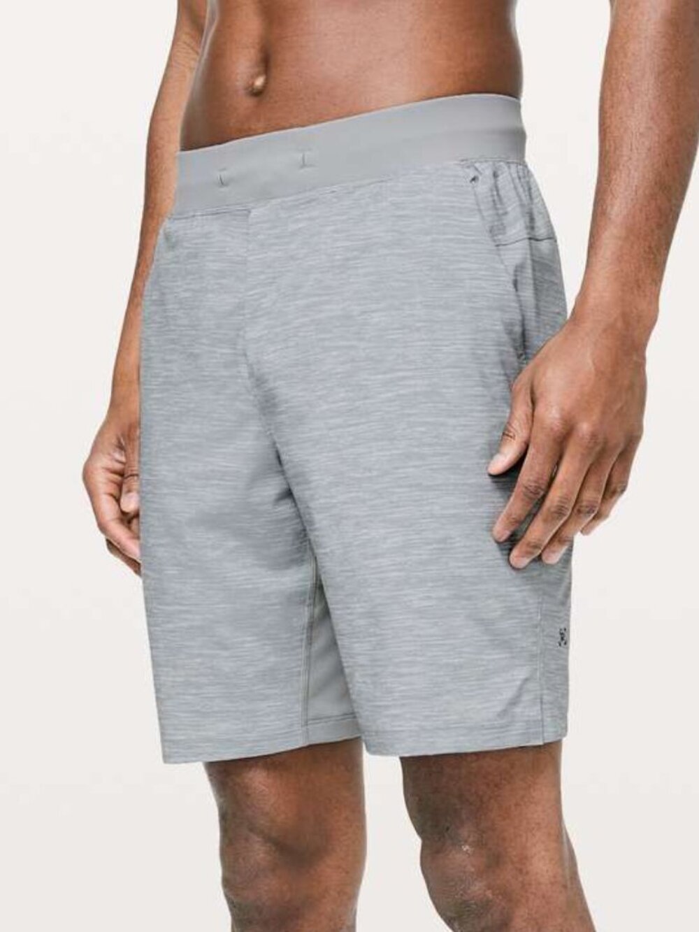 Lululemon Men's T.H.E. Short *Linerless 9" - L Heather Allover Sea Salt Light Ca